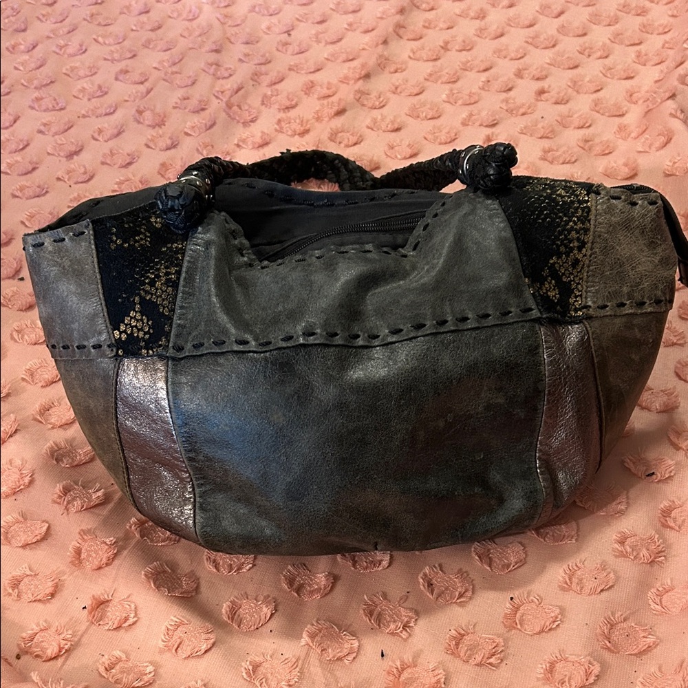The Sak Black and Brown Hobo Bag